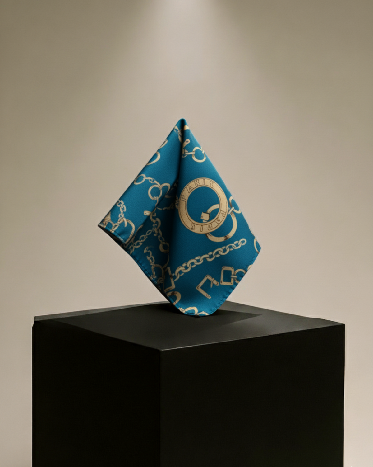 AZURE CHAIN POCKET SQUARE (13 - 13 INCHES)