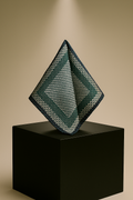 VERDANT GEOMETRY VINTAGE POCKET SQUARE (13 - 13 INCHES)