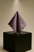 PLUM CROC LUXE POCKET SQUARE (13 - 13 INCHES)