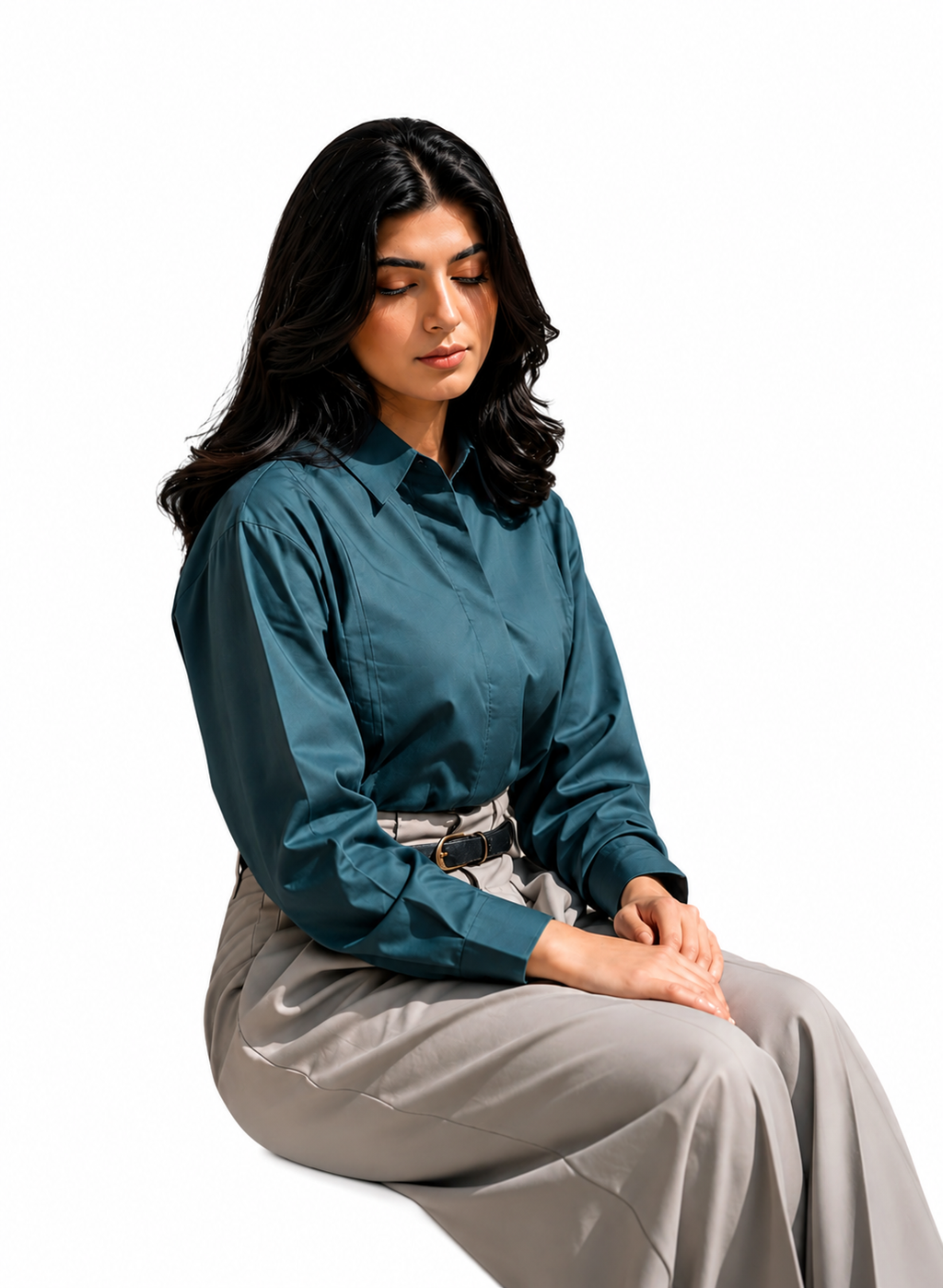 Formal Women Navy Blue Shirt