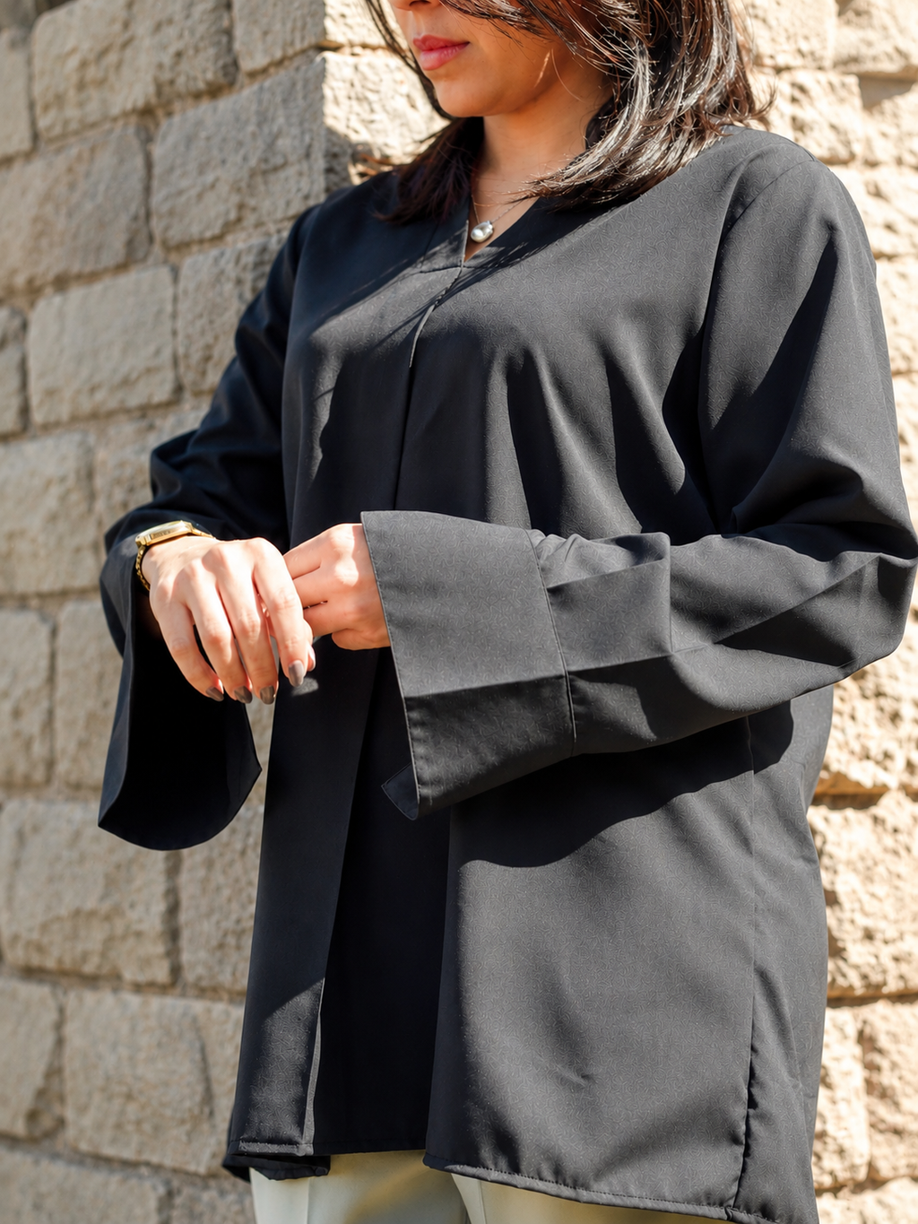 Formal Black Woman Shirt