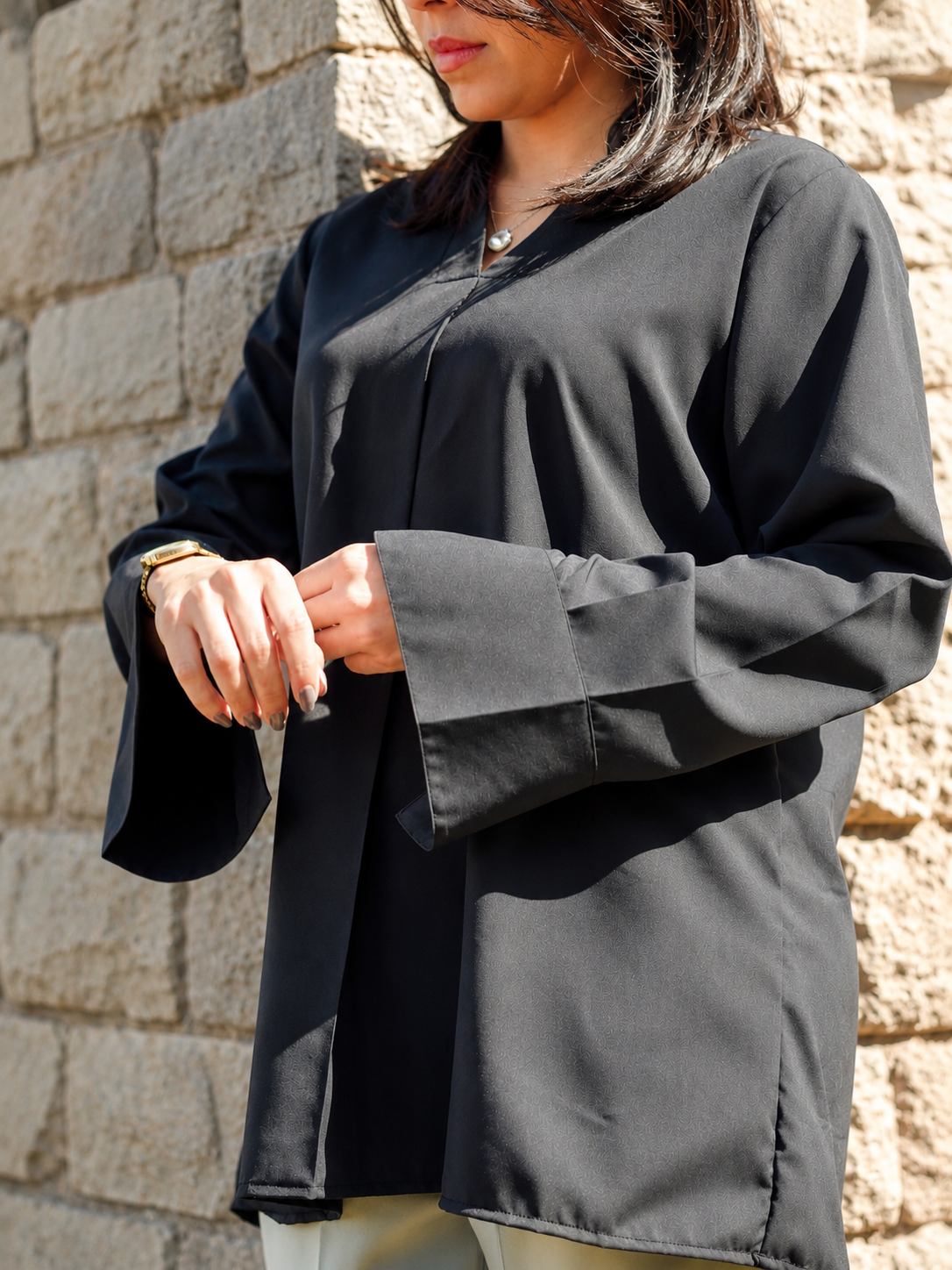 Formal Black Woman Shirt