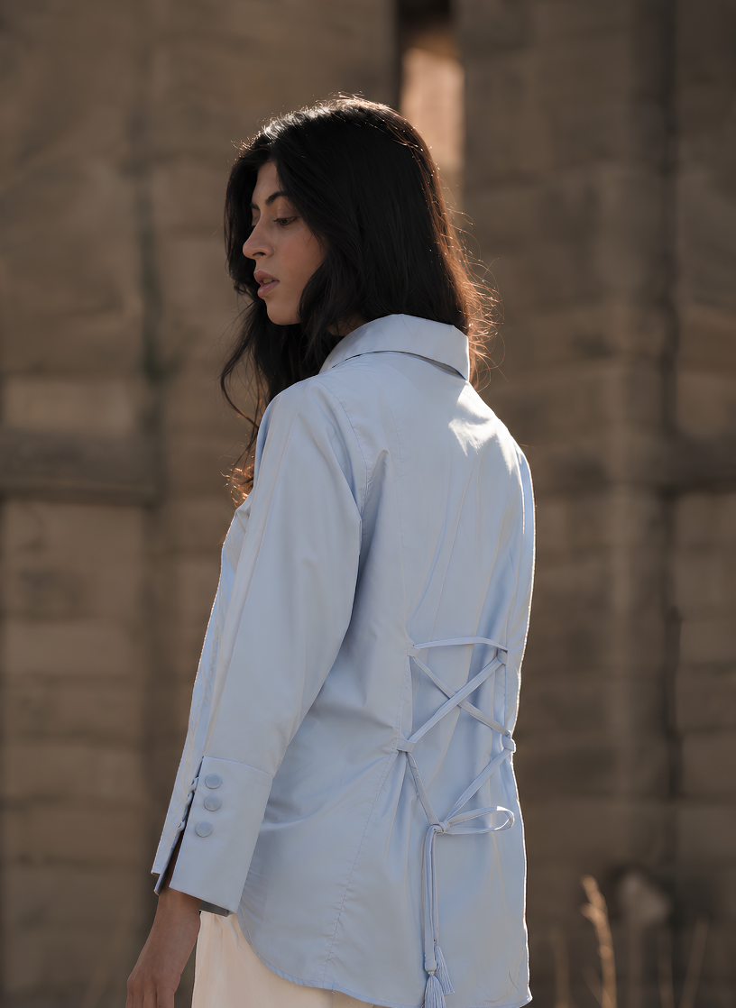 Formal Women Sky Blue Shirt