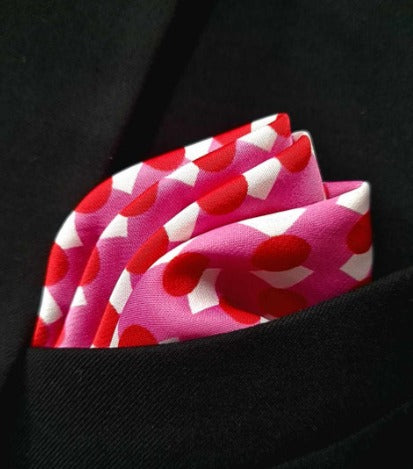 BOLD AND VIBRANT PINK POCKET SQUARE (13 - 13 INCHES)