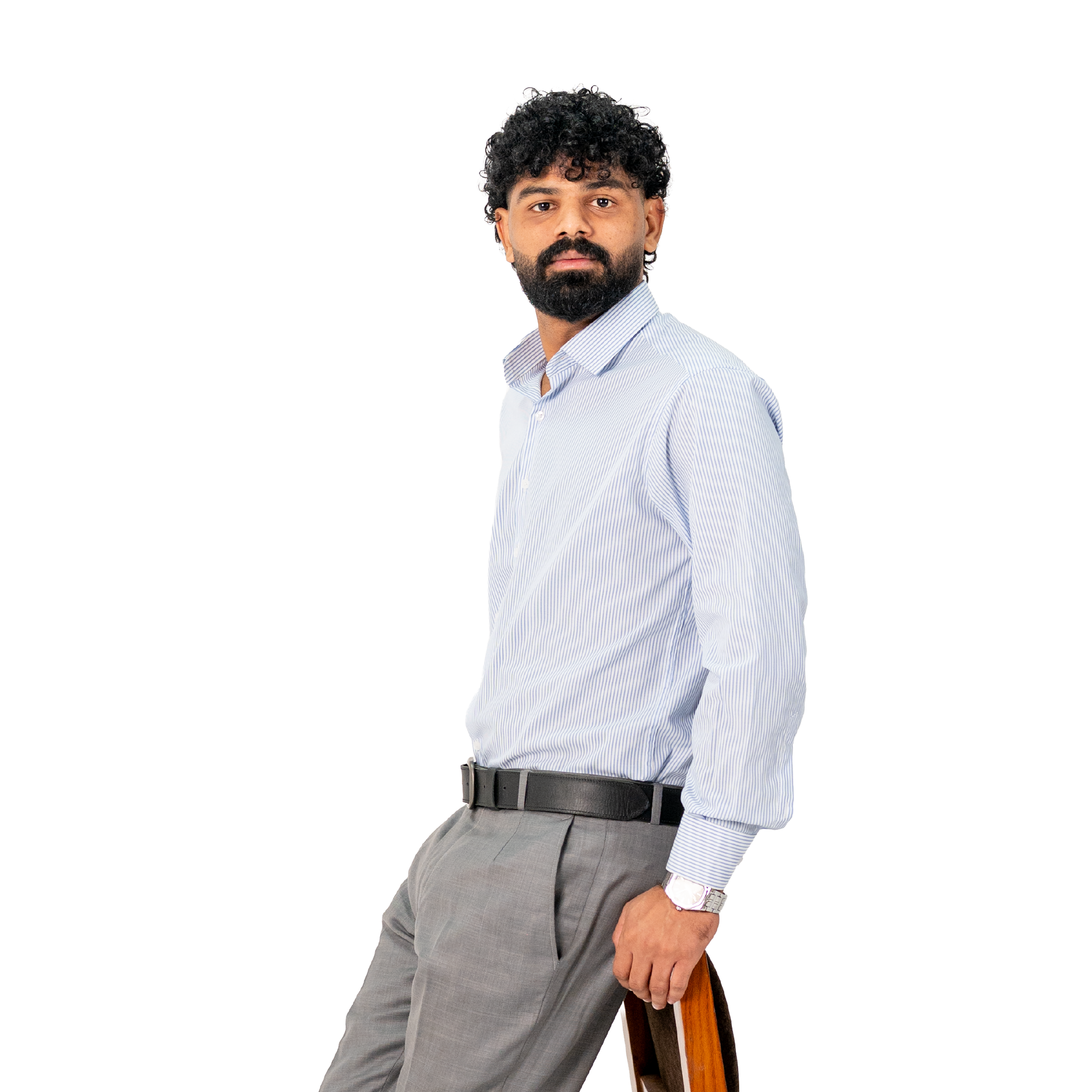 Textured Blue Shirt