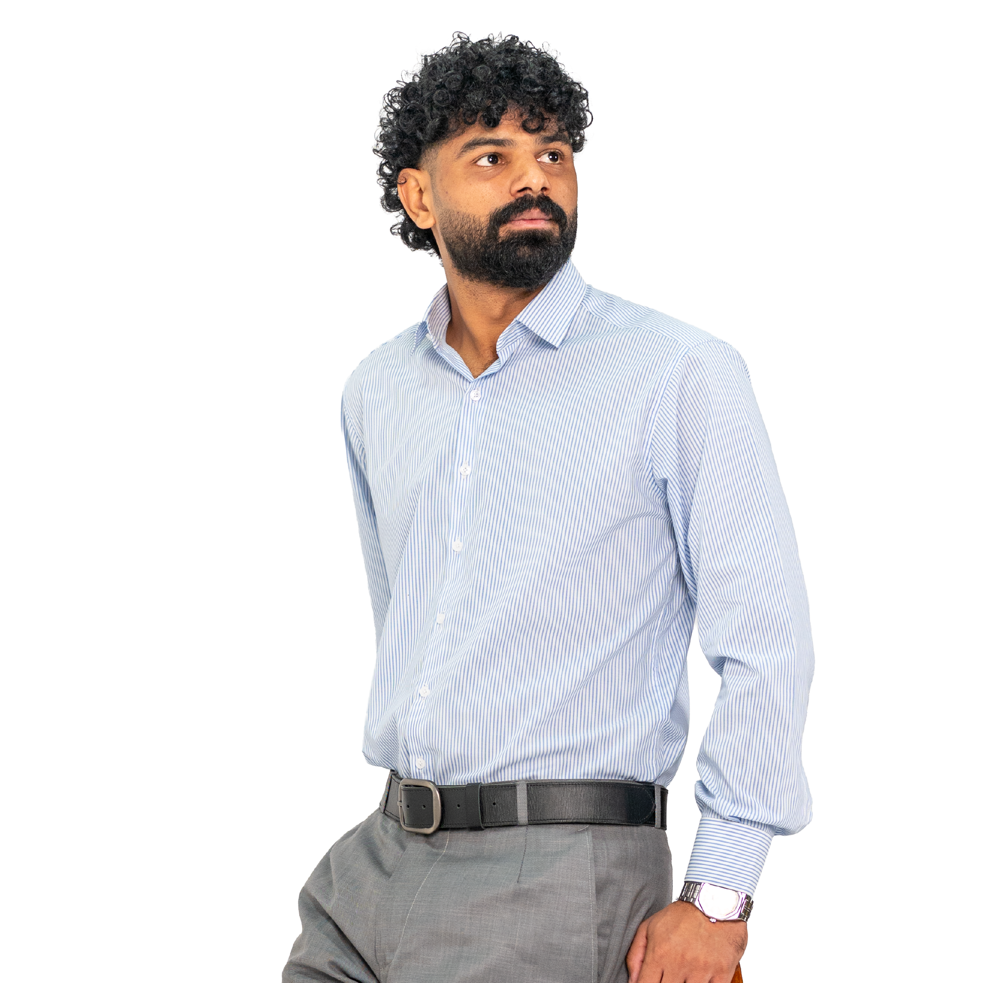 Textured Blue Shirt